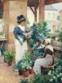 The Flower Shop Alfred Glendening JR mujeres impresionismo